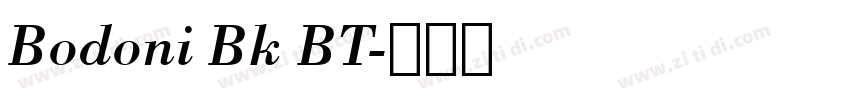 Bodoni Bk BT字体转换